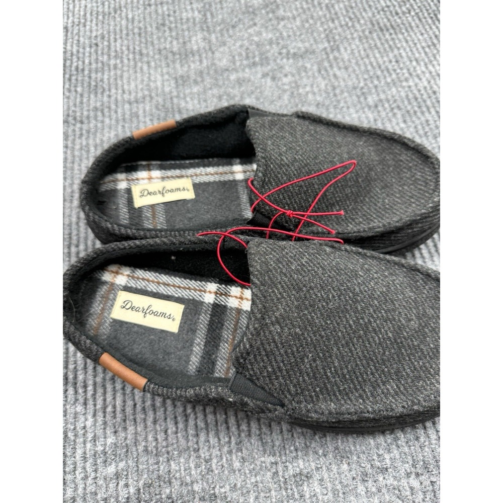 Dearfoams‎ Slippers Mens Small 7-8 Memory Foam Grey New